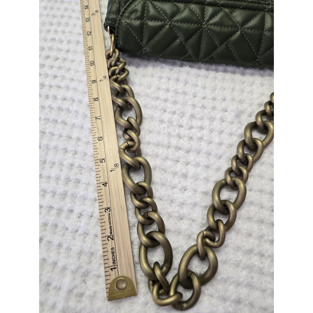 Faux green quilted purse chain strap small - Picture 11 of 11